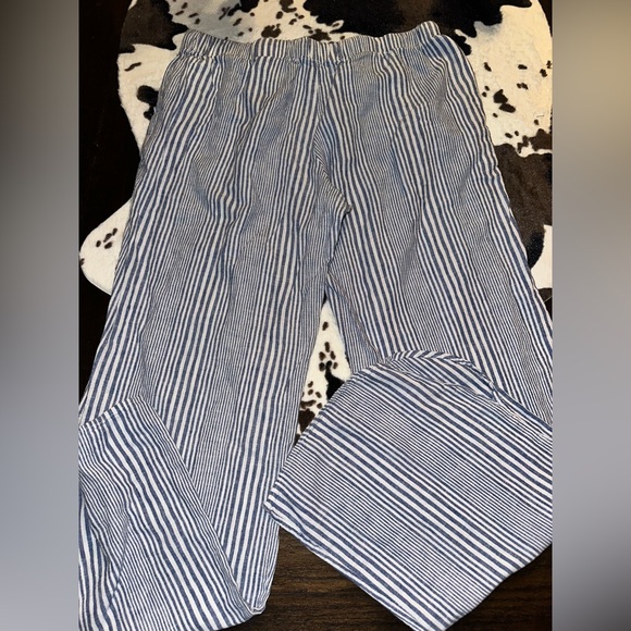 4 Our Dreamers Linen Striped Drawstring Pants Sz. M - Picture 7 of 7